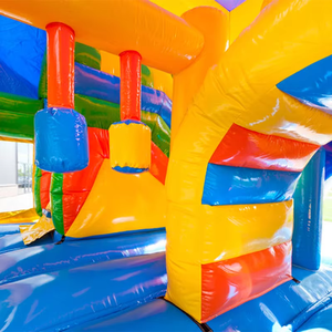 Castillo inflable comercial de payaso, tobogán inflable de PVC personalizado para exteriores para fiestas infantiles - Product Image 1