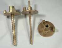Tuerca de ala de barra de acoplamiento ajustable para construcción de encofrado 15mm 17mm Material de acero Perno y accesorio de tuerca