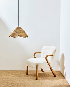 Elegant Rattan <b>Ceiling</b> Lampshade <b>Wicker</b> Pendant Shade Elegant Flared Design Natural Texture <b>Light</b> Cover For Home Spaces - Product Image 4