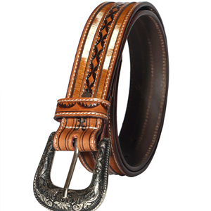 OEM aceptado personalizado atractivo Color cuero genuino cinturón de negocios para los hombres hecho a mano occidental herramientas de diseño al por mayor - Product Image 1