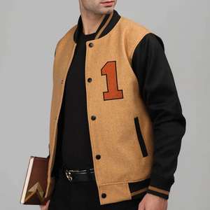 Chaqueta Varsity Letterman de moda para hombres y mujeres | Estilo bombardero de lana y cuero personalizado | Chaqueta de equipo deportivo - Product Image 2