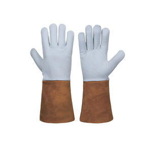 Guantes de Soldadura TIG de Piel de Oveja de Primera Capa, Extensibles, de Cuero Vacuno, Térmicos, para Invierno, Uso Diario, Casuales, Forro de Lana, 6 Pulgadas - Product Image 2