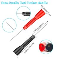 Insulation Piercing Needle Pin Non Destructive Multimeter Test Probe Copper Conductor PVC 20A 1000V 2/4mm Test Lead Combination