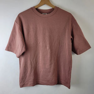 T-shirt surdimensionné en coton AIRism Ringer Crew Neck T Shirt (Demi-manche) Fit Crew Neck T-Shirt - Product Image 3