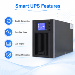Alimentation sans interruption (ASI) en ligne 1 kVA à onde sinusoïdale pure, double conversion, pour la protection des serveurs, ordinateurs et équipements réseau de bureau - Product Image 2