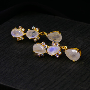 Compromiso Mujeres Señoras Todos los días Moda brillante Moissanite Pendientes Stud Tops Piercing orecchini - Product Image 5