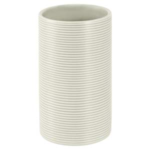 Porte-brosse à dents en grès Spirella « Tube Ribbed » gris 6 x 10,5 cm - Product Image 1