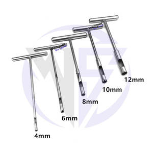 Extractor de tornillos con mango en T de acero médico, molino de hueso, instrumento quirúrgico ortopédico, herramienta reutilizable para extracción de implantes y tornillos óseos - Product Image 2