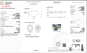 Diamant de laboratoire 1.50 ct coupé en poire certifié IGI E Color VS2 Clarity Lab-Stone - Product Image 5