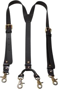 Wholesale New Trendy leather <b>suspenders</b> crafted with strength and detail, designed to enhance both casual and formal wear. - Product Image 6