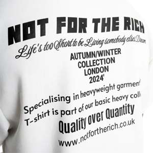 Camiseta Blanca Extra Grande para Hombre, 280GSM, Algodón Orgánico, Hombros Caídos, Estilo Urbano, con Estampado Grande en la Espalda - Product Image 5