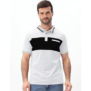Vêtements décontractés pour hommes, col montant, grande taille, respirant, séchage rapide, couleur unie, teinture unie, toile 100% coton, poche, design personnalisé - Product Image 2
