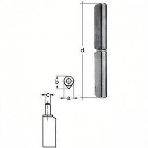 Garden Supplies 140mm Bright Steel Profile Roller with 9mm Pin Diameter - Product Image 3