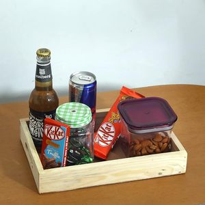 Bandeja de madera para cesto de regalo Decoración Aniversario de bodas, Navidad, Día de la madre, Graduación y Pascua Tamaño 8x12 pulgadas - Product Image 3