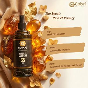 Gabri Professional Men's Aftershave Natural Cologne ESN-007352 400ml Eau De Cologne Moisturizing Fresh Fragrance Travel Size - Product Image 5