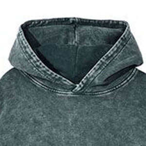 Sweat à capuche surdimensionné en coton lavé à l'acide Vintage Heavyweight 500 GSM French Terry No String - Product Image 3