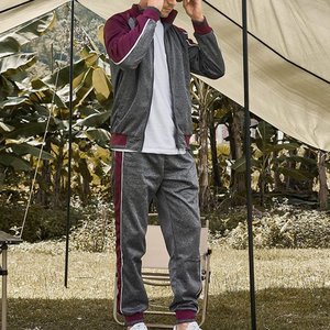 <b>Mens</b> 2 Piece Outfit Plain Tracksuit Set Zip Up Hoodies Sweatshirt <b>Lounge</b> <b>Pants</b> with Pockets Casual - Product Image 2