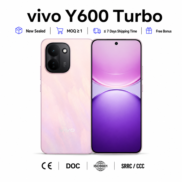2026 Original vivo Y600 Turbo China Version 5G Smartphone Snapdragon 7s Gen 4 9000mAh 90W 1.5K 120Hz Display 50MP Camera