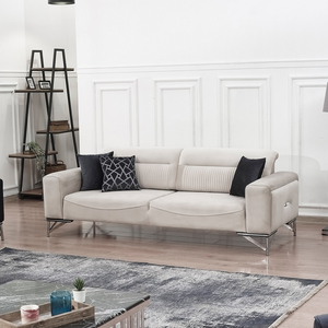 Lounge Chesterfield sofá cuero hecho a mano sala de estar 3 2 1 esquina asiento sillón Bergere muebles turcos OEM Villa proyecto - Product Image 2