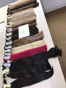 Extension de cheveux vierges vietnamiens Remy à cuticules alignés kératine FlatTips Prebonded Straight Wave Curly Style Hair Bamboo Hair - Product Image 4