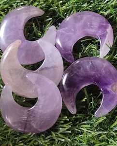 Joyería de piedra semipreciosa pulida a granel, dijes de luna creciente hechos a mano para amor, curación, puesta a tierra, meditación, Reiki Feng Shui - Product Image 6