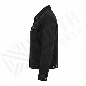 Veste en jean décontractée pour femme, automne-hiver, en toile de coton teinte unie, infroissable, respirante, pour l'extérieur, couleur personnalisable, tendance - Product Image 3