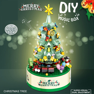 Custom Online Wholesale <strong>Supplier</strong> Ferris Wheel Carousel Christmas Tree Contixo Bricks Toy Diy Music Box <strong>Building</strong> Block <strong>Set</strong> - Product Image 6