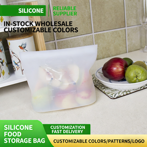 Airtight Leak-proof BPA Free Reusable Silicone Food <b>Storage</b> Bags & Containers <b>Microwave</b> Safe - Product Image 2