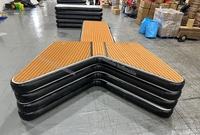 Plateforme flottante gonflable sur mesure pour jet ski avec pont en teck EVA pour yacht, bateau, marina et sports nautiques