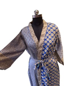 Vintage 100% Cotton Silk Maxi Kimono <b>Robe</b> Plus Size Summer Night <b>Swim</b> Wear Sexy Bath <b>Robe</b> for Adults for Spring - Product Image 4