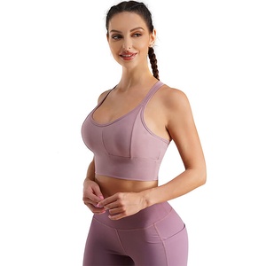 สปอร์ตบราระบายอากาศได้ดีคุณภาพสูงสำหรับสตรีสปอร์ตบราอัดลายโลโก้ผลิตจากปากีสถาน - Product Image 5