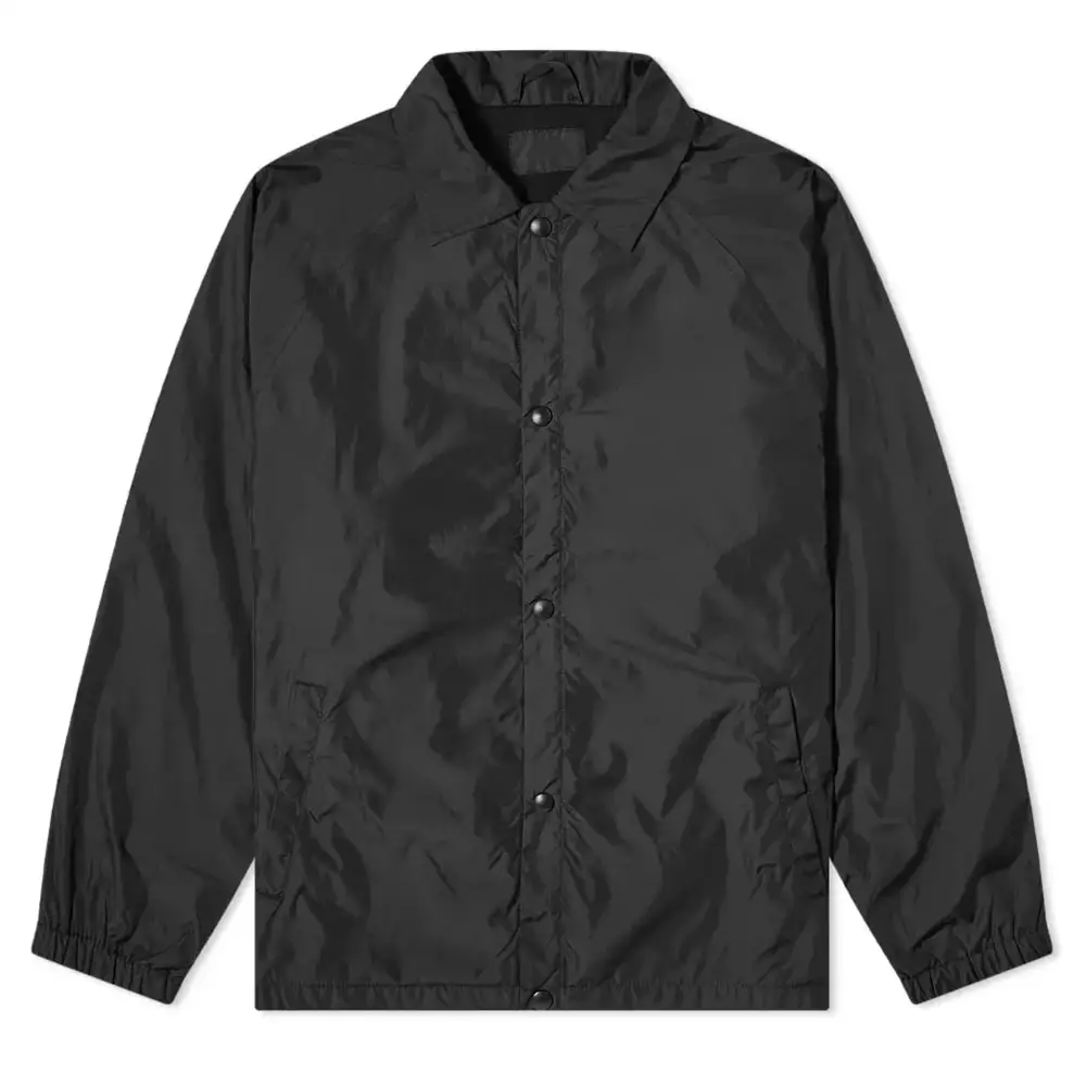 Herren Premium-Qualität Stoff schwarz solide Farbe Coach Jacket Herren Heimknopf individuelle Herren Coach Jacken neuester Stil Klassiker