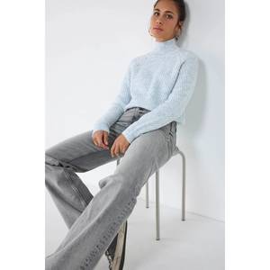 Pull en coton tricoté confortable pour femmes, respirant et frais, imprimé, taille XS, long, saison d'hiver, fermeture éclair décorative - Product Image 6