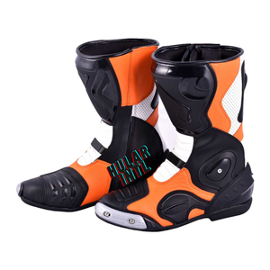 Bottes de course de motards en cuir pour hommes Chaussures de motocross - Product Image 6