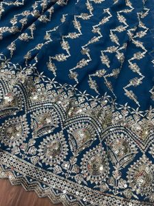 Lehngaha choli gorgette ผ้าไหมพิเศษสำหรับงานแต่งงาน - Product Image 5