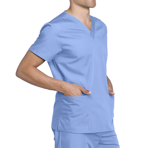 Costume de gommage d'hôpital de couleur et de conception personnalisées à quantité minimale de commande bas pour les hommes les plus vendus nouveau modèle de gommages pour hommes de couleur unie - Product Image 3