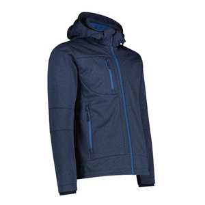 Nueva Chaqueta Softshell de Lona para Hombre 2026 OEM, Venta al por Mayor, Personalizada, Formal, Estilo Urbano, Cuello Alto, Impermeable, Cortavientos, con Cremallera, para Exteriores - Product Image 4
