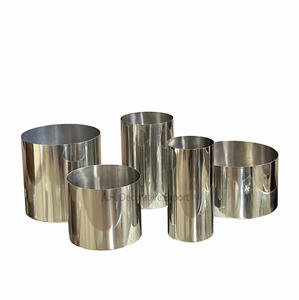 Florero Cilíndrico de Acero Inoxidable Dorado con Logotipo de Empresa, Decoración para el Hogar y Bodas, Florero Metálico de Mesa a Bajo Precio - Product Image 6