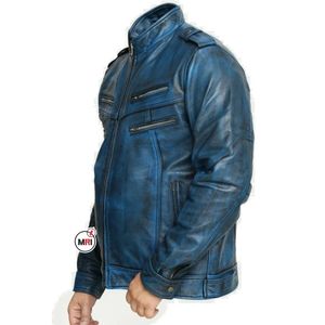 Chaqueta de cuero personalizada de alta calidad para hombre, chaqueta de invierno para motocicleta con diseño único, el producto más popular - Product Image 5