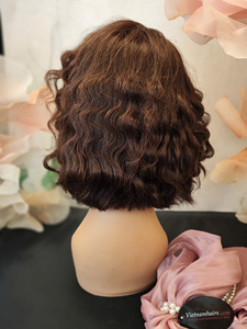 Vente en gros 2025 Meilleure Qualité 13x4 Perruque Frontale 100% Cheveux Humains Bruts avec Cuticule Complète Top Vente en Brun Foncé Brun Clair HD!" - Product Image 2