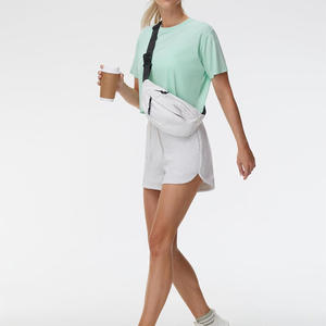 เสื้อครอปออกกำลังกายของผู้หญิงเสื้อออกกำลังกายผ้าระบายอากาศได้ชุดออกกำลังกายในฤดูร้อนพิมพ์โลโก้และทำแบรนด์ได้ตามต้องการ - Product Image 5