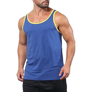 Ropa de gimnasio de verano Camisa de corte de ajuste de alta calidad Lavado ácido Sin mangas Gimnasio Hombres Stringer Tank Tops subido por Dress Sports - Product Image 1