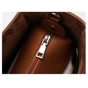 Women's Casual Premium Quality High Quality Fashion <b>Large</b> Capacity Genuine Leather <b>Tote</b> <b>Bag</b> Zipper Closure <b>Canvas</b> Lining Logo - Product Image 6