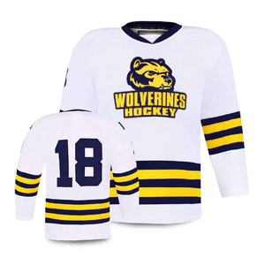 Maillot de hockey sur glace tendance, impression par sublimation personnalisée, bandes blanches, ensemble de maillot de hockey sur glace - Product Image 4