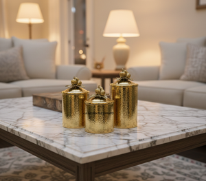 Copper finish Stainless Steel Handmade Hammered Canister <b>Pumpkin</b> <b>Top</b> Lid for Home Kitchen Food Storage - Product Image 5