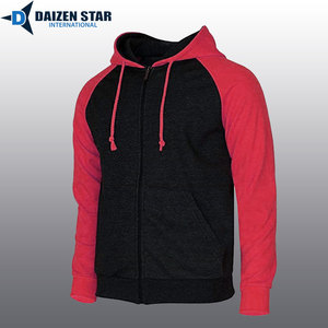 Men's Zipper Hoodies Solid Color 100% Cotton Fleece Regular Fit Winter Casual Front OEM Service 500 Grams Streetwear - Product Image 5