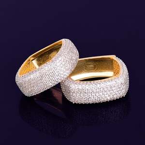 Anillo de banda de oro sólido de 14 quilates de Plata de Ley 925 personalizado, Diamante de moissanita de corte brillante, diseño único para fiesta de hombres y mujeres - Product Image 3