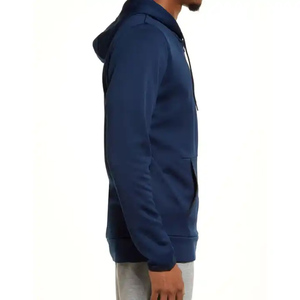 เสื้อฮู้ดดี้ผู้ชายคุณภาพสูง ทรงโอเวอร์ไซส์ ซิปเต็มตัว ผ้าฝ้ายฟลีซหนานุ่ม อุ่นสบายสำหรับฤดูหนาว สไตล์ลำลองแนวสตรีท รับผลิตแบบ OEM - Product Image 4