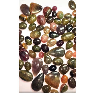 80ชิ้นของทัวร์มาลีนธรรมชาติ11มม. ถึง30มม. รูปไข่ลูกแพร์ Cabochon 1169 CTS Lot ลดทัวร์มาลีนปล่อยพลอย CAB เรา $161 - Product Image 4