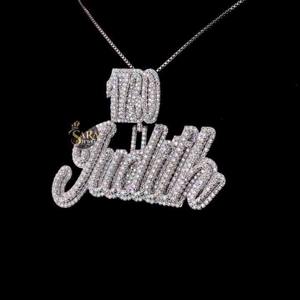 Pendentif croix en argent style Hip Hop serti de diamants Moissanite, bijoux pour fêtes, mariages et cadeaux - Product Image 1